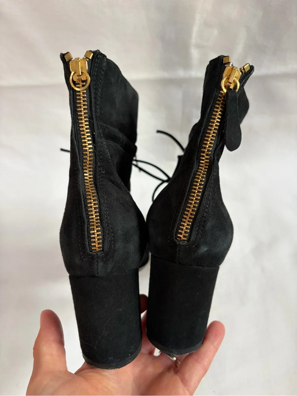 A. Soliani suede leather heeled ankle boots Black Size 36